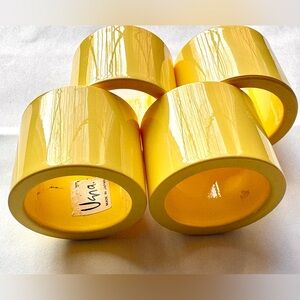 Vintage Vera Yellow Napkin Holders Set of 4